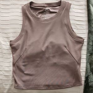 Active Ribbed Tank Top in Mauve by MOVE by MUSE